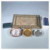 (6pc) GOLD AND SILVER Small Dishes And MISC | Gold and silver small dishes or under plate for large 