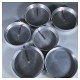(6pc) Cake Tins | Tins for baking layered cakes; 5 with quick release sliders, 1 with removable bott