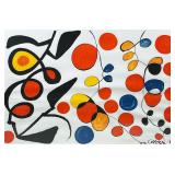 Alexander Calder "Spring Carnival" Lithograph Print | Abstract composition with colors of black, ora