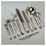 (130pc) MARTIN 90 SILVERPLATE FLATWARE | Martin 90 silver plate flatware service for 12, including: 