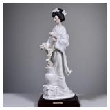 Giuseppe Armani Porcelain Figure | G. Armani “Oriental Lady” porcelain figurine #403S on wood base. 