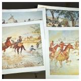 (10pc) WILLIAM NELSON SIGNED PRINTS | 10 prints from William Nelson’s Custer Series “Battle of Littl