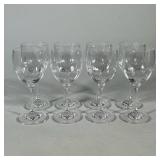 (8pc) MIKASA STEPHANIE WINE GLASSES | Discontinued Stephanie collection; having optic bowl and smoot