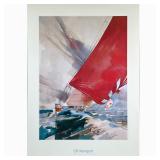 William Bond “Off Newport” Poster | Framed poster of "Off Newport" print by William Bond. Signed in 