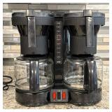(2pc) Double Pot Coffee Maker | 2x10 cup, Model #264. Extra pot. Dimensions: h. 13 x w. 13 in