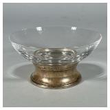 English Sterling Silver Footed Glass Bowl Hallmarks | Full English Sterling Hallmarks. Stamped "JA C