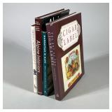 (4pc) Mixed Lot Of Books On Cigars And Swiss Carvings | Also included Manhattan in maps and alpine i