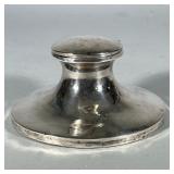 English Sterling Silver And Wood Ink Well | Brook & son Sheffield England Sterling inkwell with wood