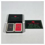 (2pc) [NIB] ABERCROMBIE & FITCH PLAYING CARDS & SIGN | Including: new in box pair of Abercrombie & F