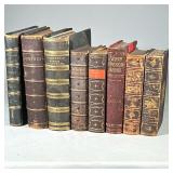(8pc) Mixed Lot of Antique Leather-Bound Books | Including North American Indians vol 2