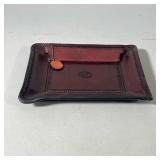 Desk Accessory | Handmade leather tray marked Appaloosa. - w. 7 x l. 9 in