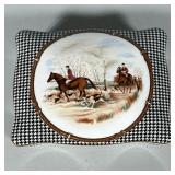 Ralph Lauren Balmoral Ceramic Box | Depicting a fox hunting scene - h. 1.5 x w. 5 x l. 6 x d. 4.5 x 