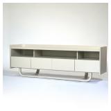 O.D. COLLECTIONS "RACK" CONSOLE CABINET (2 of 2) | Off-white sideboard with matte finish. Having 3 s