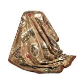 Ralph Lauren Throw | Kingsbridge Equestrian riding horse blanket throw with suede trim. - w. 50 x l.