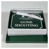 (2pc) Pair of NIB Holland & Holland Gone Shooting Door Signs | New in box and never used - h. 6 x w.