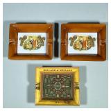 (3pc) Mixed Ashtrays | Including two matching Romeo y Julieta Habana trays and a Holland and Holland