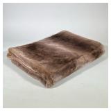 ADIRONDACK Cozy Throw | By Adirondack Beaver Blankets. Lined with brown velvet. - w. 75 x l. 46 in