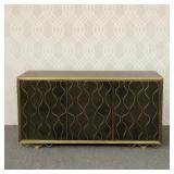 JULIAN CHICHESTER VADIM SIDEBOARD CABINET | With brass trim, open back for stereo or tv equipment Di