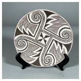 DOLORES SANCHEZ ACOMA POTTERY DECORATIVE PLATE | Singed decorative plate, signed on back “Dolores S 