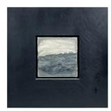 SIGNED ACRYLIC ART | “Rocks”. Shoshannah White. Acrylic on metal in wood frame. Signed and titled on