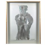 Arthur Krakower (American, 1921-2009), Watercolor Abstract Figure | Abstract portrait Watercolor on 
