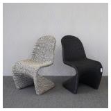 (2pc) PAIR BERNHARDT PORTIA DINING CHAIRS | Contemporary Bernhardt “Portia” dining chairs in sculptu