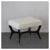 KENO BROSE MID-CENTURY STYLE OTTOMAN WITH UPHOLSTERED TOP | Upholstered stool or foot rest designed 