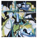KELLY O’NEAL (American, b. 1962), ABSTRACT OIL PAINTING | Signs of Resistance. Original abstract com