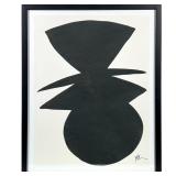 Kate Roebuck (American, b. 1985), Abstract Black & White Composition on Paper | Abstract Shape 3 Art