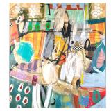 JOHN ROSS PALMER (20TH/21ST CENTURY) MIXED MEDIA ART | Abstract composition. Mixed media on canvas, 