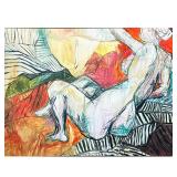 KELLY O’NEAL GICLEE | Nude #55 Giclee print on canvas. Colorful contemporary work by Kelly O’Neal (A