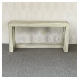 CONTEMPORARY WOOD OPEN CONSOLE TABLE | Rectangular console table with an open base design, finished 