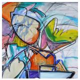 KELLY O’NEAL (American, b. 1962), OIL PAINTING | Mindless chatter II. Vibrant abstract painting with