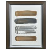 Abstract Contemporary Painting on Paper | Minimalist abstract painting with three bold horizontal br