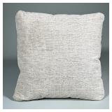 Square Taupe Throw Pillow | Soft, velour-textured pillowcase with zipper. Brand new. - h. 18 x w. 18