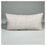 Small Gray Throw Pillow | Bolster pillow for couch or bed. Pillowcase has zipper and is brand new.- 
