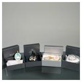 (5pc) THE FRANKLIN MINT PORCELAIN PENDANTS & OTHER | Including: Chinoiserie floral & avian heart sha