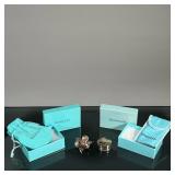 (2pc) TIFFANY & CO STERLING JEWELRY | Including: Tiffancy & Co sterling silver flower brooch (0.5 oz
