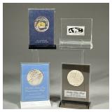 (4pc) FRANKLIN MINT & OTHER INGOTS & MEDALS | Including: 1974 Fathers Day Sterling Silver ingot mark
