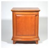 SIGNED BESPOKE BOWFRONT CABINET NIGHTSTAND | Artisan-made furniture, signed D. Ficken, 2003, bedside
