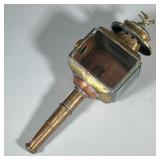 Brass & Copper Handheld Lantern With Bird Finial | Brass and copper handheld lantern with removable 