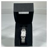 [NIB] ECCLISSI STERLING SILVER WATCH | Ecclissi sterling silver wristwatch with rectangular face and