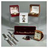(9pc) Mixed Wristwatches, Alarm Clock & Other | Nine-piece lot including mostly women’s wristwatches