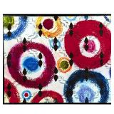 Andre Lanoux Mixed Media Pop Art Circles | Abstract circles. Mixed media on paper, mounted on stretc