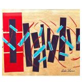 Andre Lanoux Mixed Media Pop Art Rectangles | Abstract rectangles. Mixed media. Signed lower right -