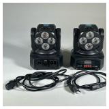 (2pc) PAIR ZKYMZL 6 IN 1 LED 50W MOVING HEAD STAGE LIGHTING | Pair of ZKYMZL 6-in-1 LED Mini moving 