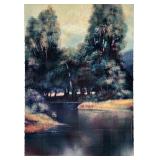 KATHY HAINES DENCH AMERICAN (1949-) LITHOGRAPH | Evening on the River Tyme I Color Lithograph on pap