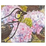 Andre Lanoux Bird Print Mixed Media on Paper | Bird Mixed media on paper. 22 x 28 in sight. Signed l