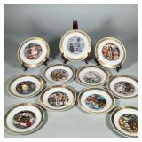 (11pc) Royal Copenhagen Hans Christian Andersen Plates | Including 11 out of the 12 piece collection