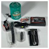 (4pc) NIB MULTI-TOOLS & OTHER OUTDOOR GEAR | Lot of outdoor tools including a Fisherman’s Friend mul